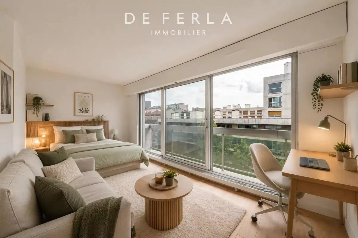 Studio lumineux avec balcon – Dernier étage avec ascenseur Paris XV