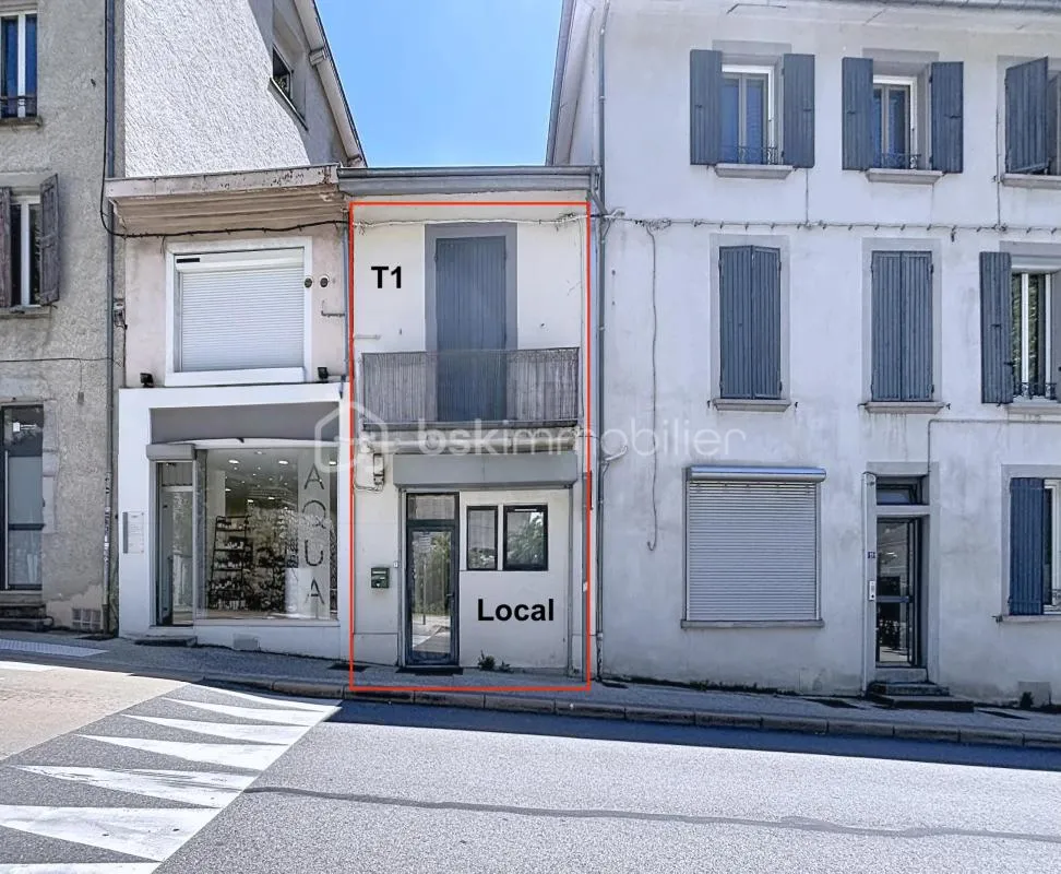 Immeuble avec local commercial et appartement + garage