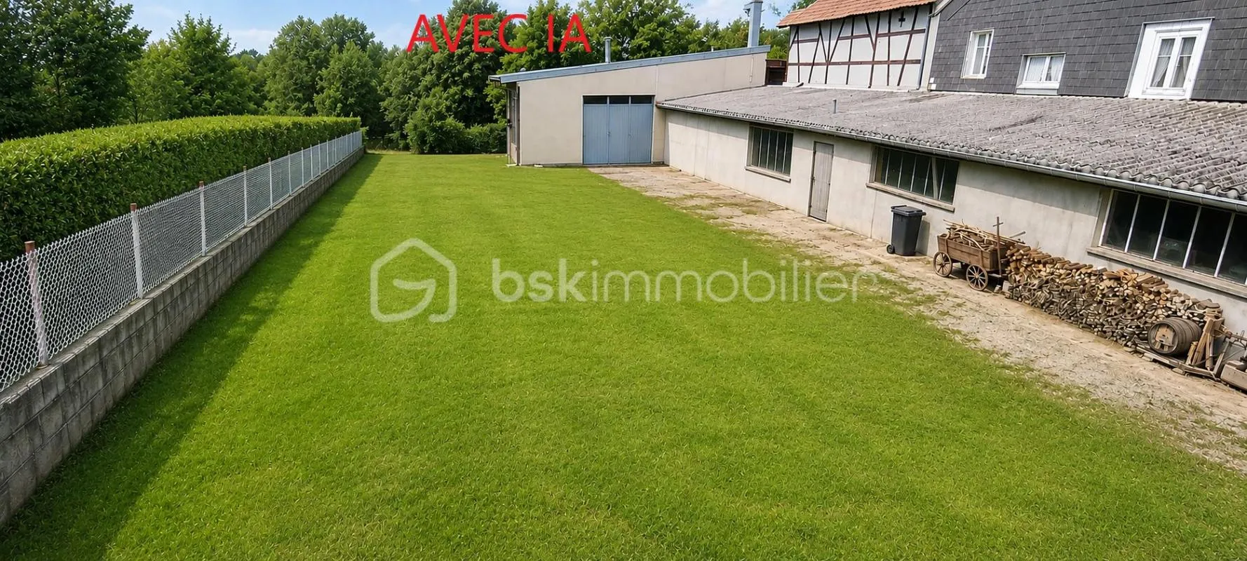 Terrain constructible avec hangar / Loft