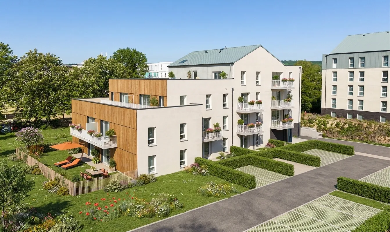 T2 41 m² – jardin 49 m² + parking