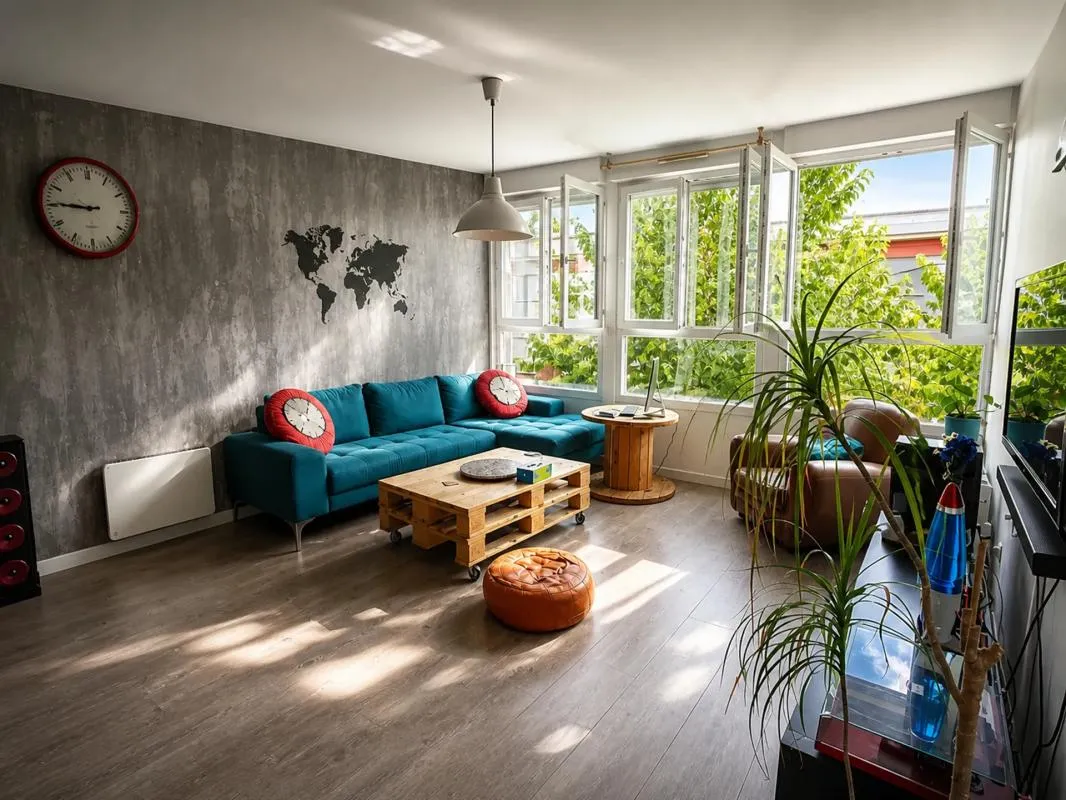 Appartement atypique et lumineux de 51m2 au dernier étage