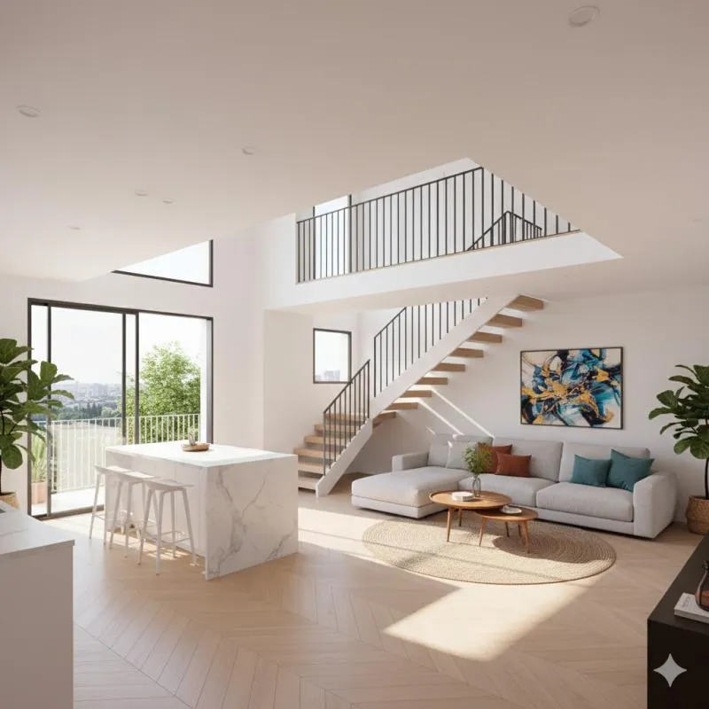 T4 Duplex dernier étage – Terrasse plein Sud – Parking inclus