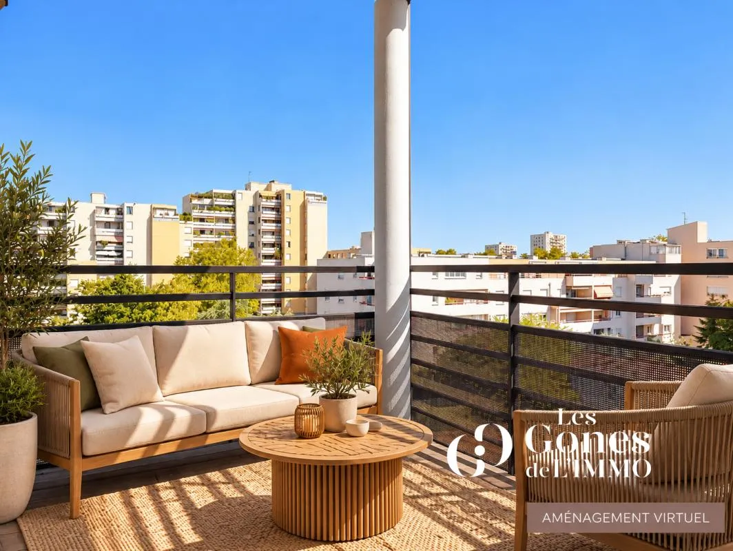 T4 75 m2 3 chambres Dernier étage Balcon Sud Garage