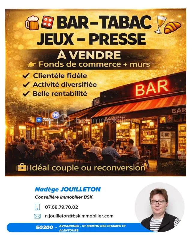 Fonds de commerce Bar – Tabac – Presse / Restaurant