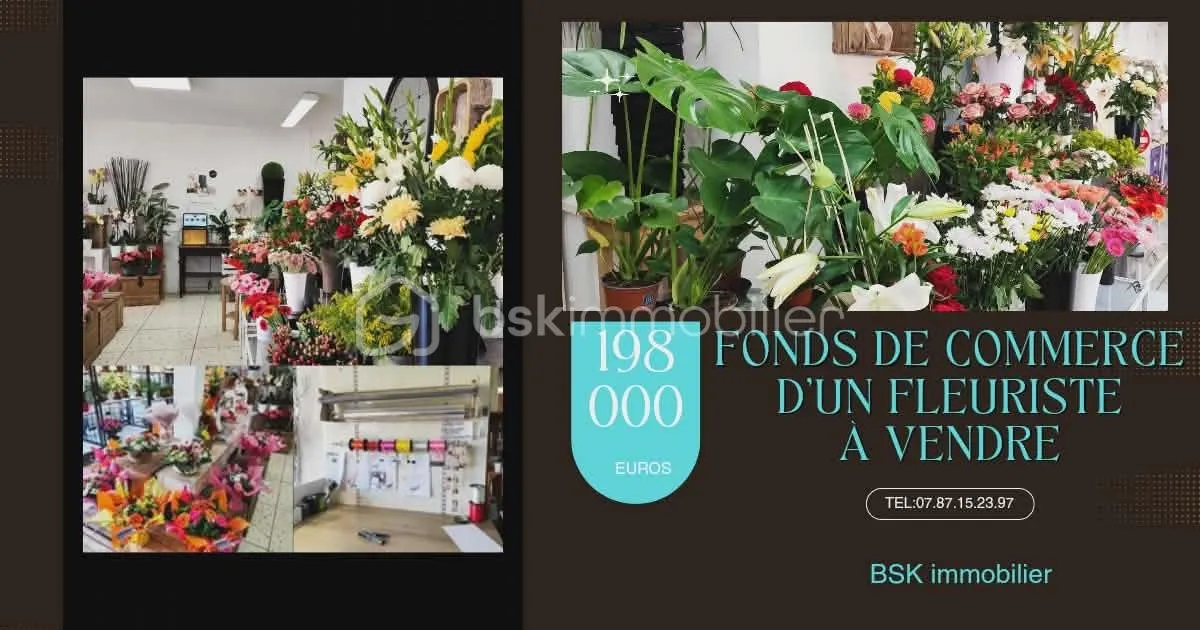 À VENDRE – Fonds de commerce Fleuriste – 198 000 €