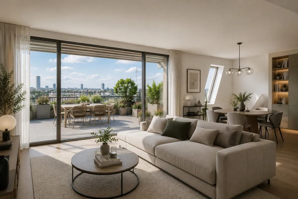 4 PIÈCES DUPLEX en DERNIER ÉTAGE avec GRANDE TERRASSE – AUX PORTES DE PARIS