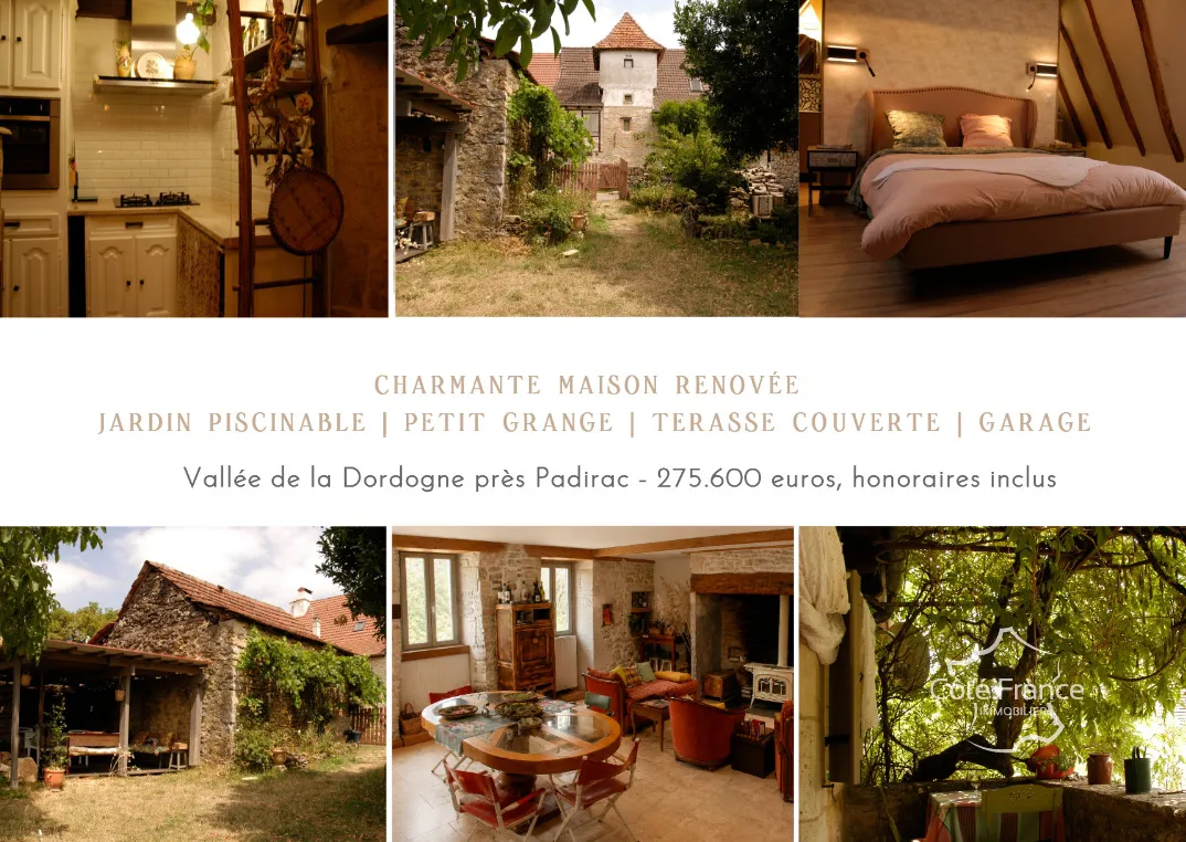 Charmante maison renovée au calme, jardin piscinable,petit g