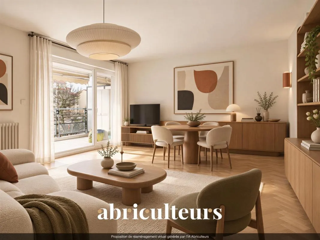 Grand T2 lumineux avec terrasse et garage en vente à Bron (69500)