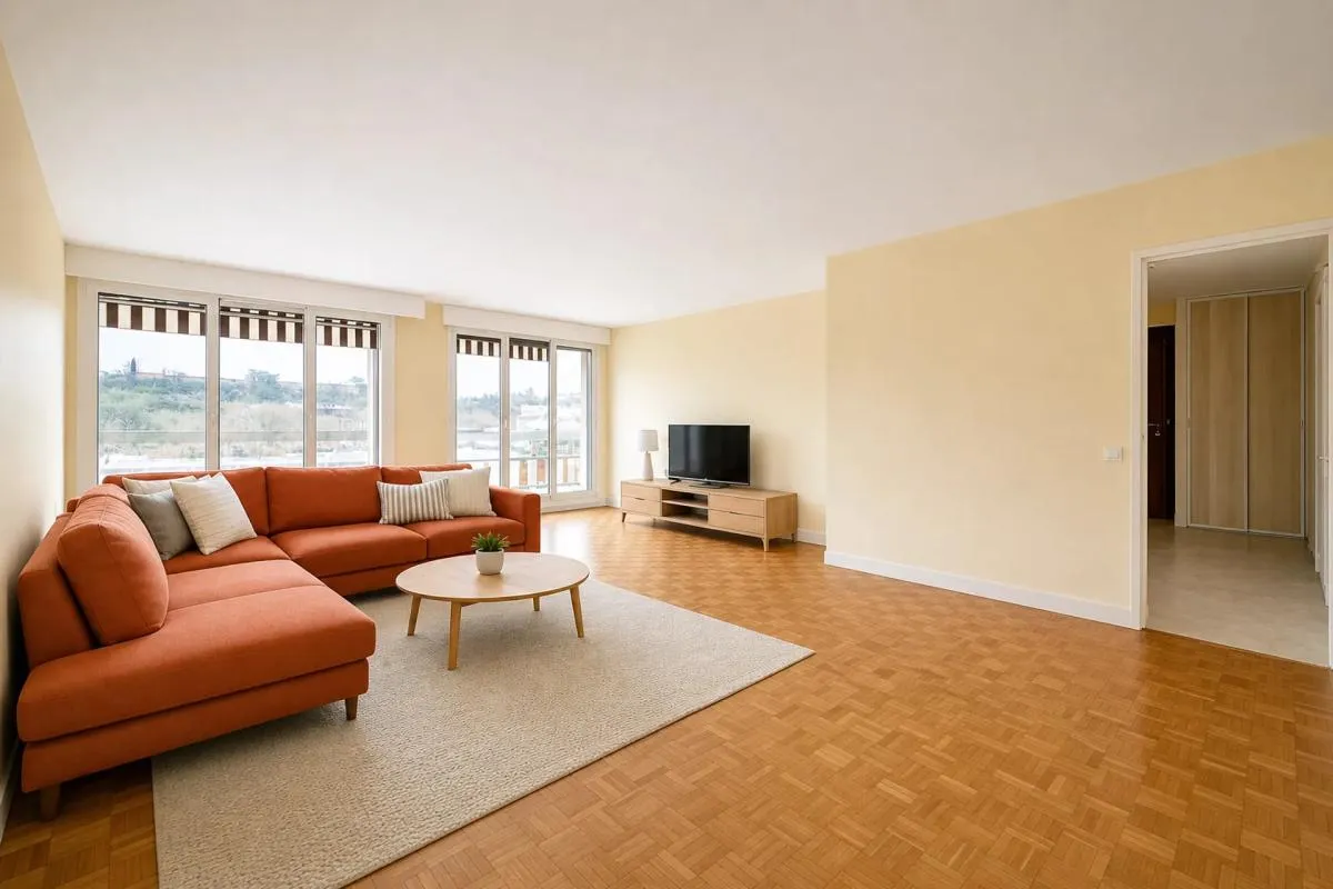 Lyon 4 - Appartement 126 m², terrasse, vue Saône, 1 garage