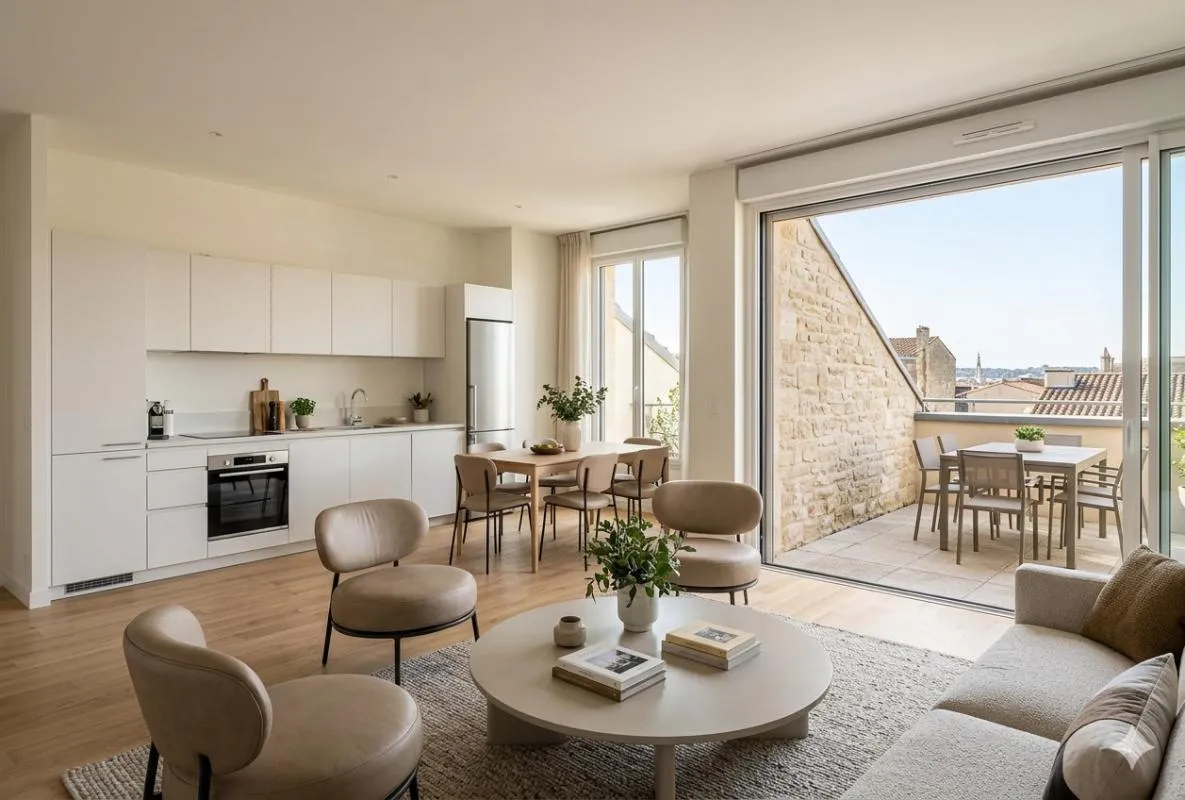 ***GRAND T3 en duplex avec TERRASSE et parking dans BORDEAUX**