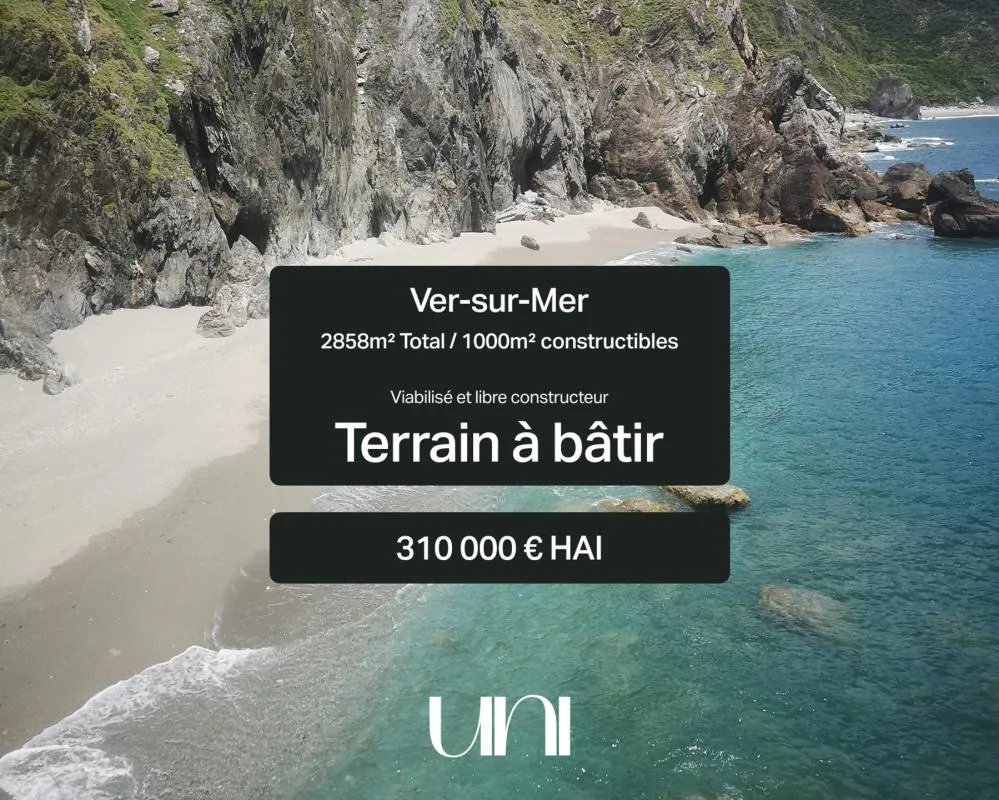 Terrain de 2800 m2 dont 1000 constructibles - VER SUR MER