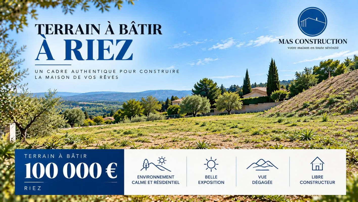 TERRAIN CONSTRUCTIBLE EXPOSITION SUD !