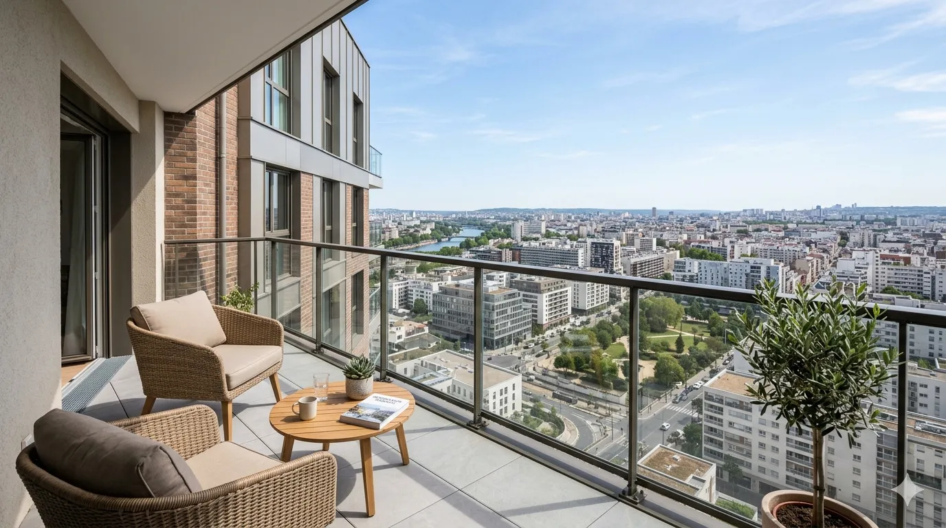 - T4 en étage élevé avec BALCON, PARKING, PROCHE TRANSPORTS -