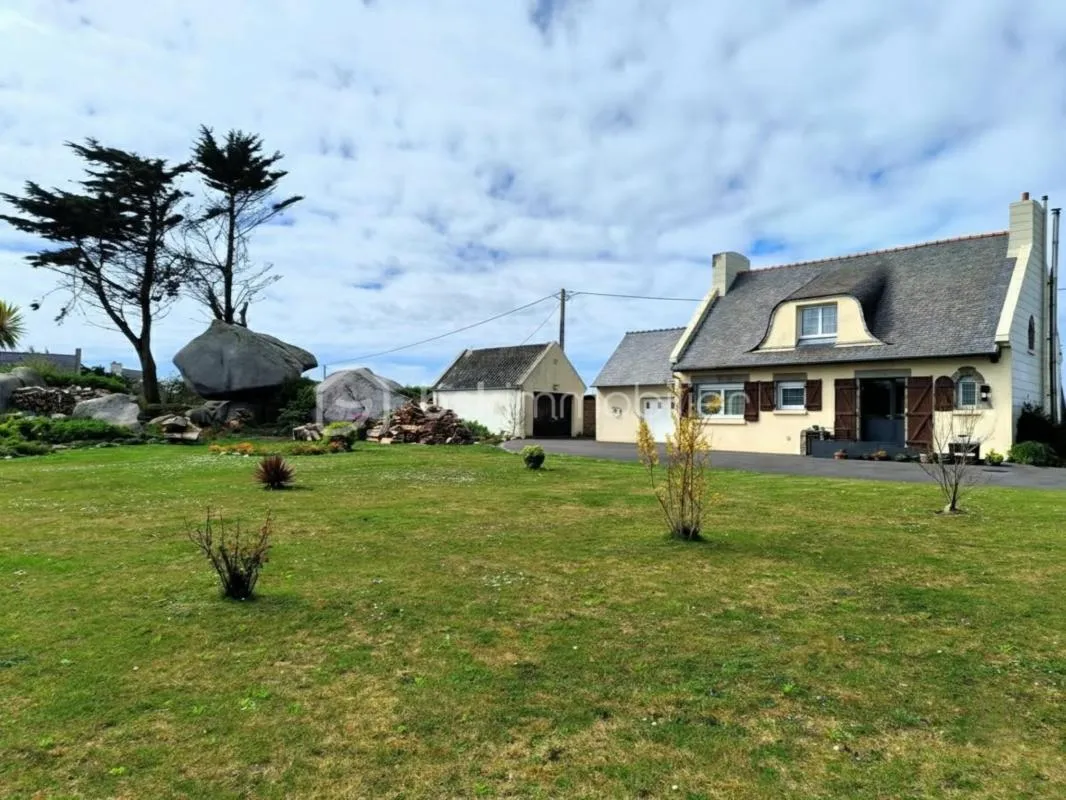 KERLOUAN MAISON NÉO-BRETONNE AVEC VUE MER PANORAMIQUE 117 m² TERRAIN 2 096 m²