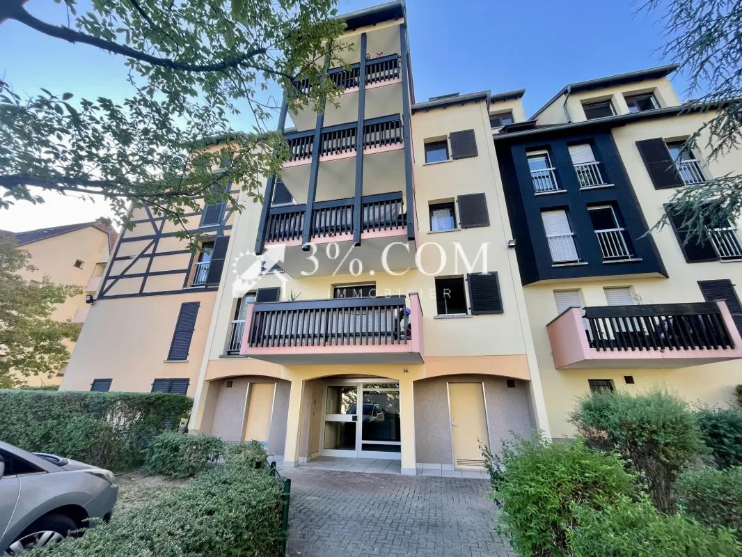 3%.COM Exclusivité LINGOLSHEIM, F2/3 pièces de 62m2, 1 cha