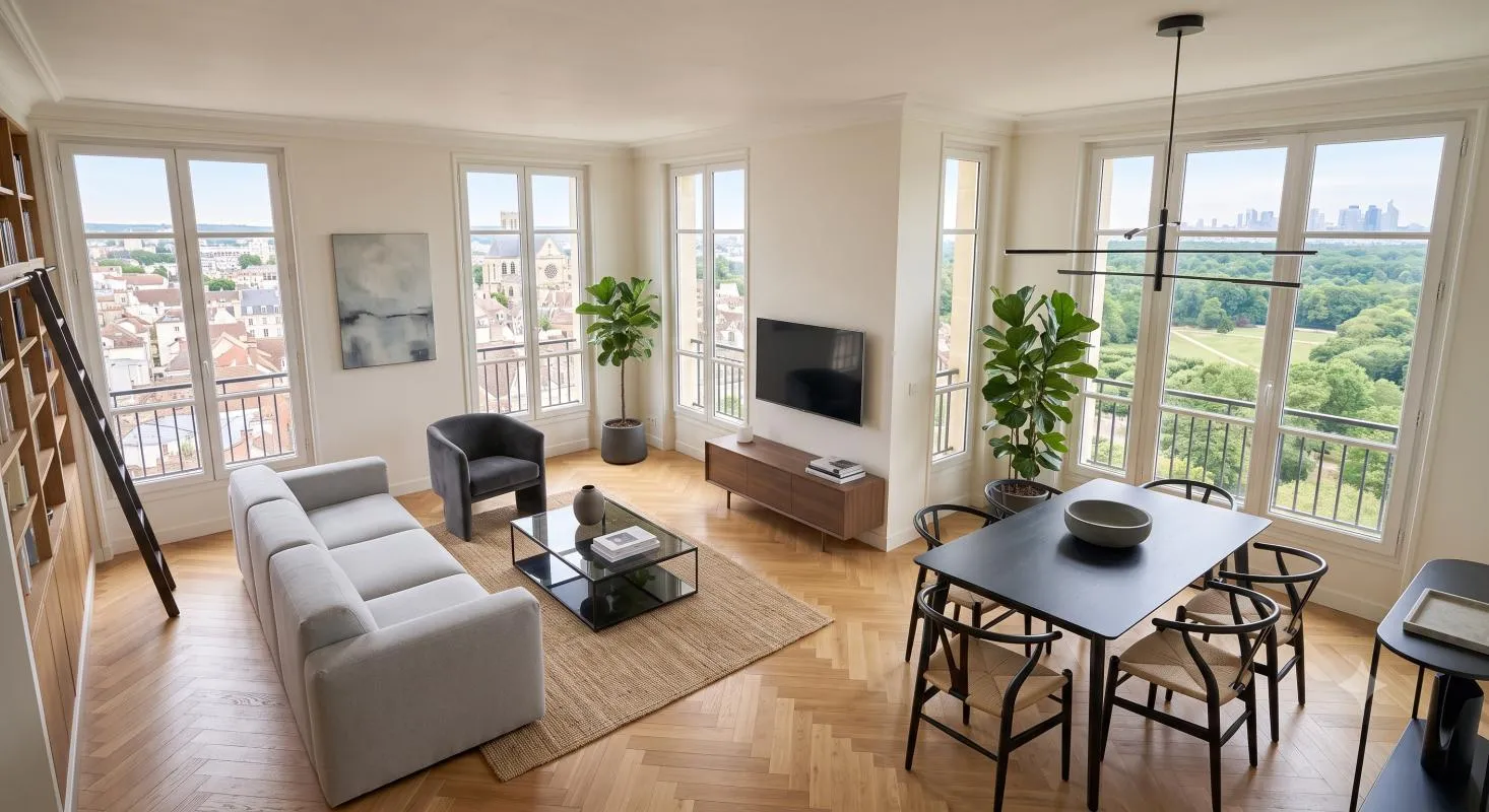 Charmant T5 lumineux proche transports avec grande terrasse et place de parking !