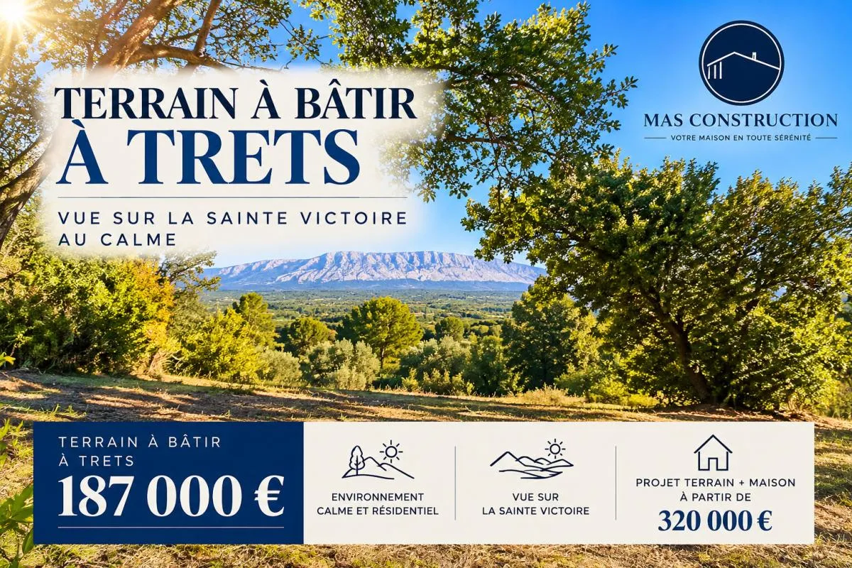 Villa à Trets avec vue sur la Sainte Victoire et les Monts Auréliens