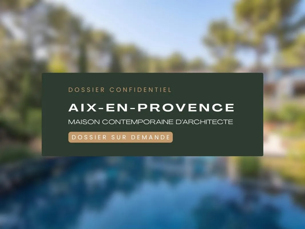Maison d’architecte — 360 m² au total avec dépendance, garage et cuisine d’été — Secteur prisé, Aix-en-Provence