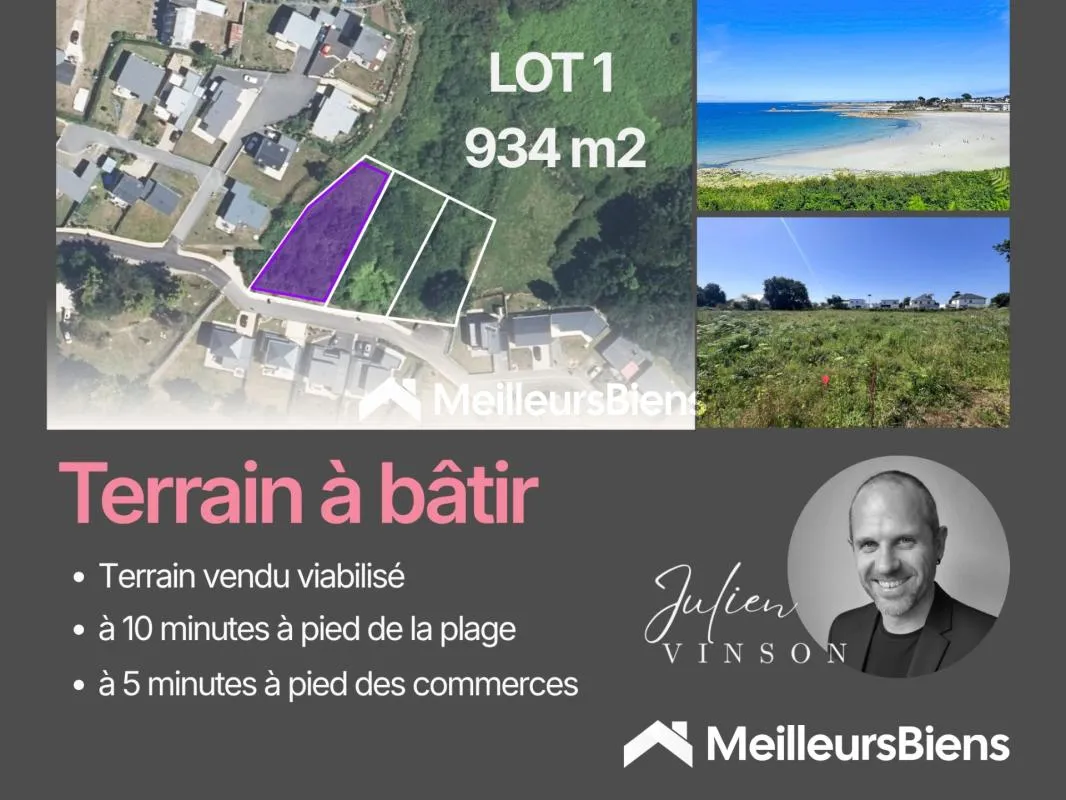 Terrain à bâtir de 934 m² à Trévou-Tréguignec