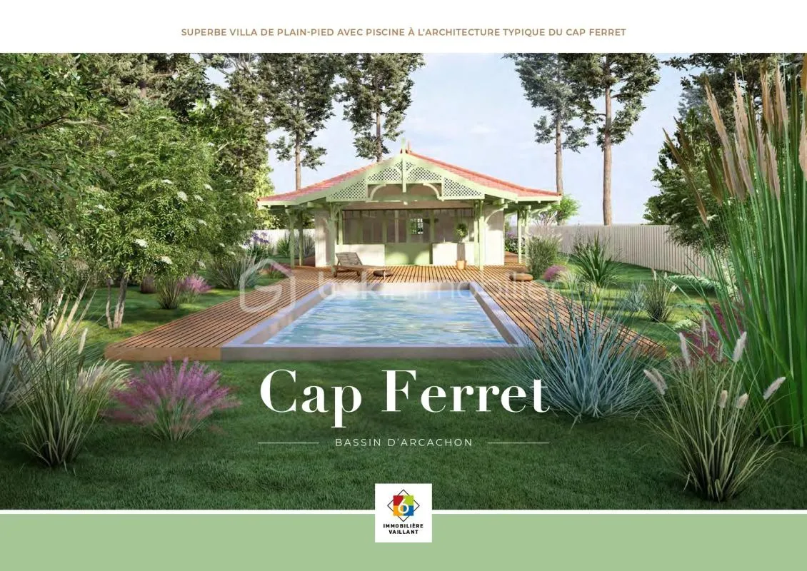 Beau terrain de 1160m2 arboré avec projet de construction à Lège-Cap-Ferret
