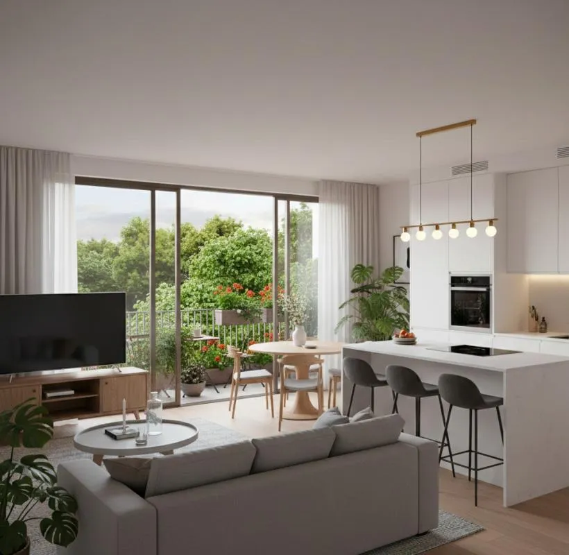 Grand T2 idéalement situé avec balcon et place de parking sécurisée !