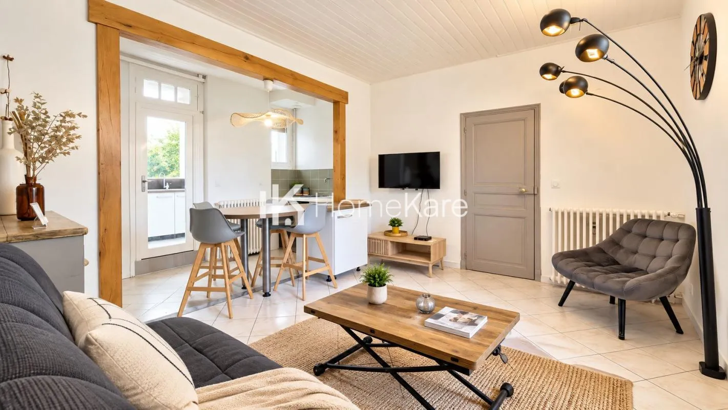 maison de ville avec garage et vie de plain-pied