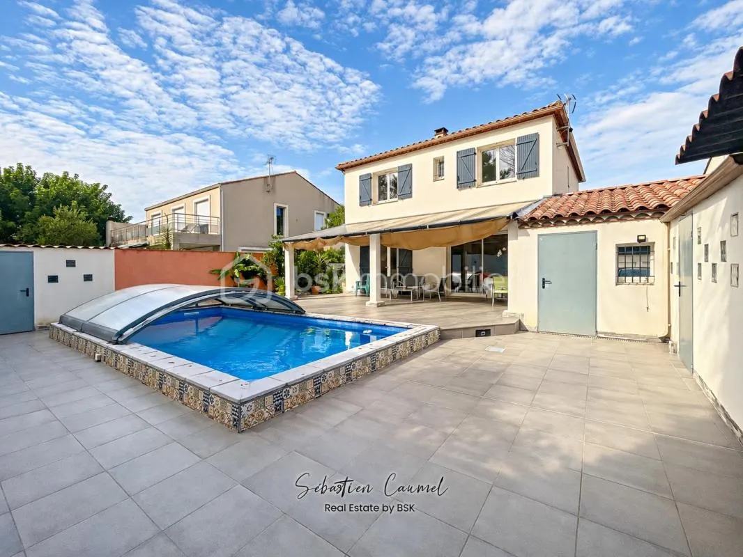 Villa familiale 125 m² – 5 chambres dont 2 suites, piscine et garage – Cournonterral (34660)