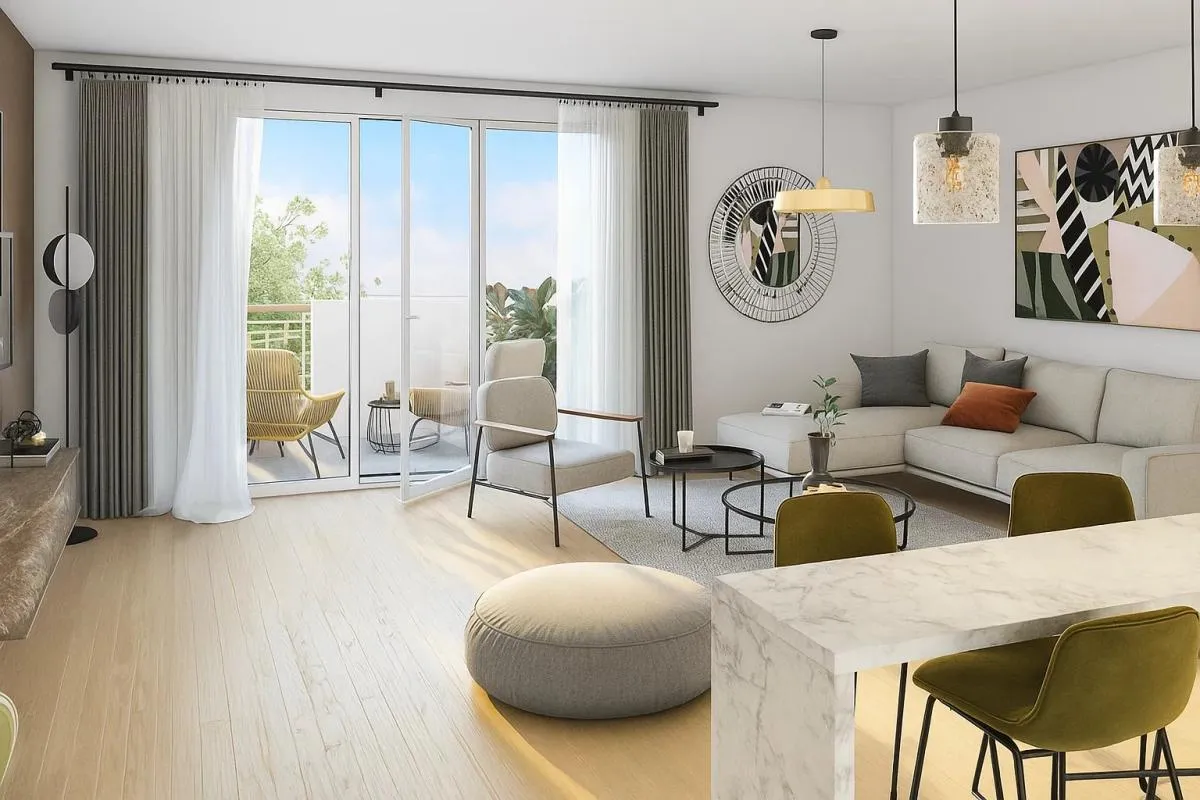 BEAU T3 AVEC BALCON DANS RÉSIDENCE NEUVE