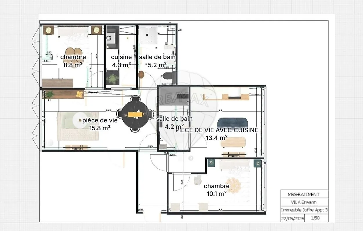 Appartement 2 chambre(s) à vendre