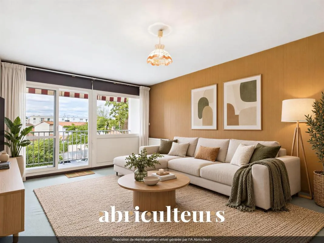 T4 traversant de 80 m² avec balcon, parking et cellier, à rafraîchir en vente à Talence (33400)