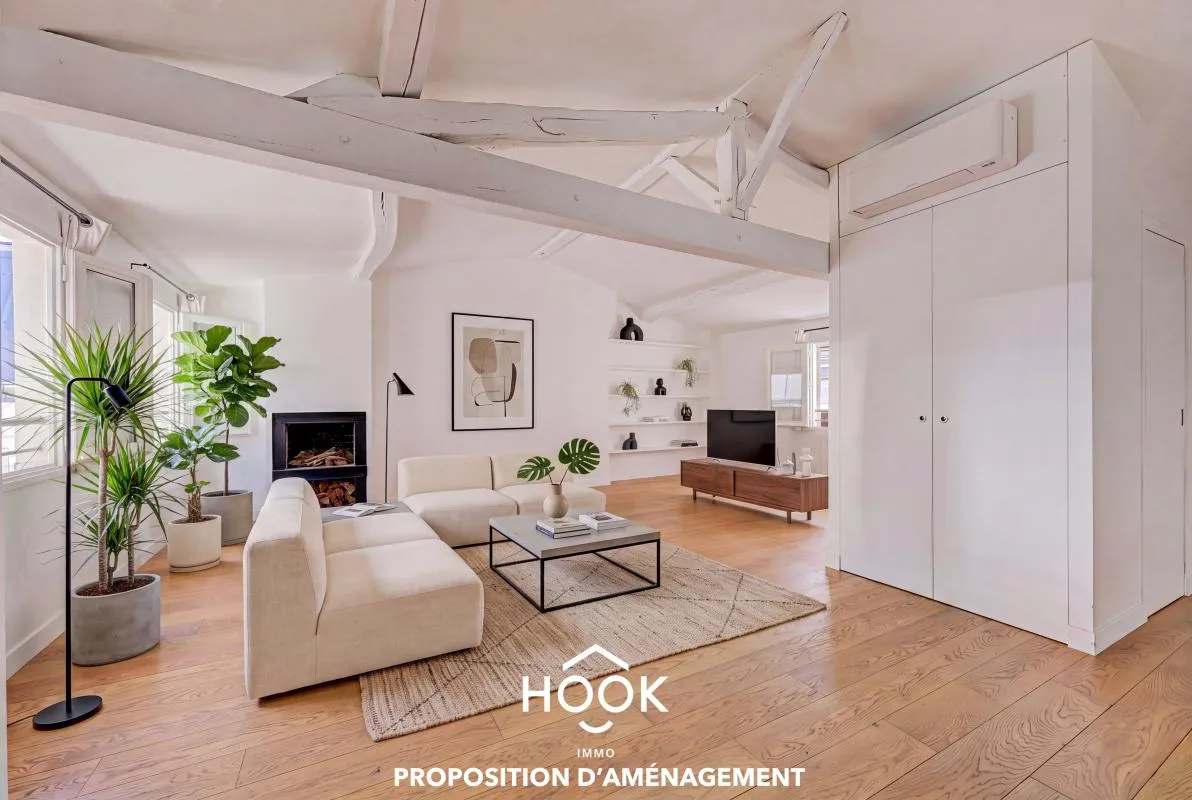 75008 PARIS – Rue Greffulhe | Dernier Étage Baigné de Lumière | Vue Toits | 3 Pièces 80 m² (2 Ch.) | Calme Absolute & Climatisation