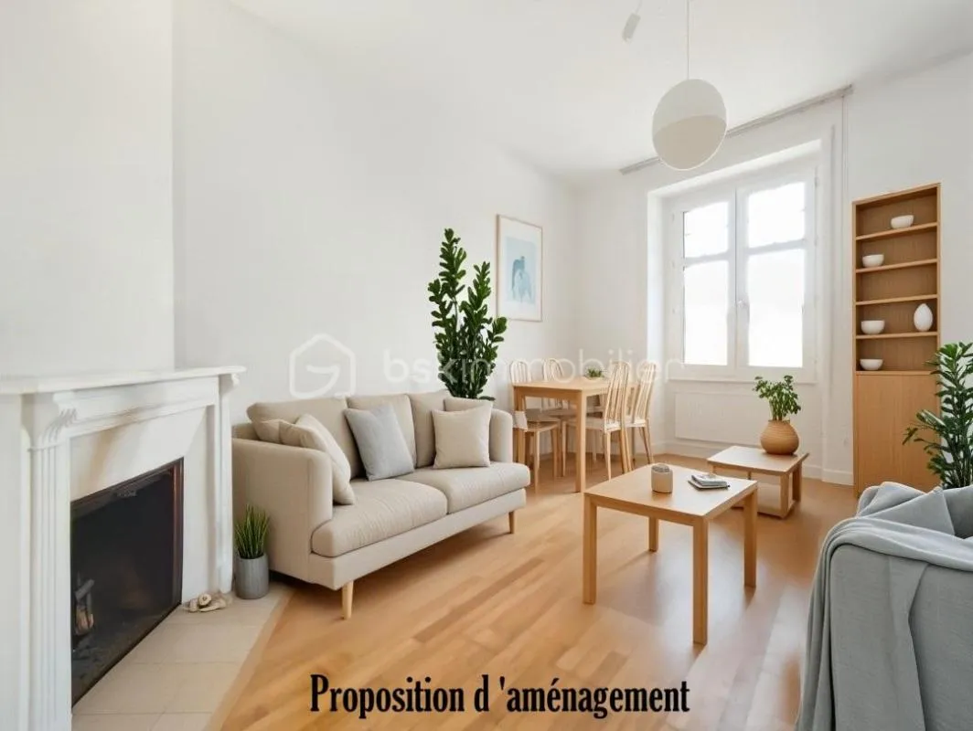 En exclusivité : T2 de charme style Art déco avec cave, cellier et jardin partagé – Rue de Nantes, Rennes